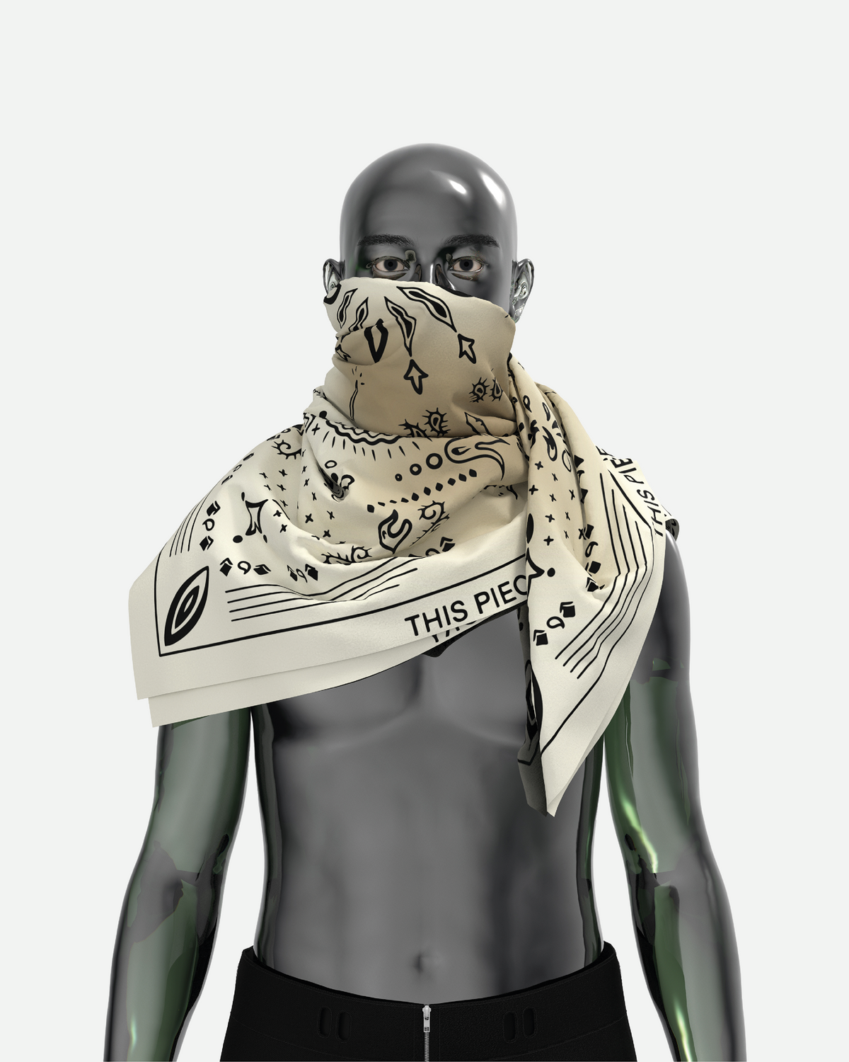 DIGITAL FADE OVERSIZED BANDANA
